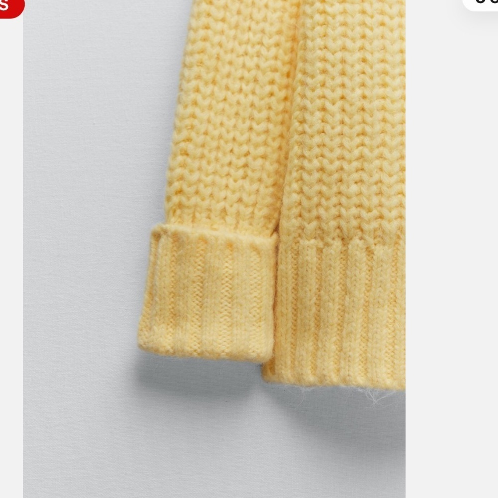 Zara Soft Yellow Turtleneck Sweater - Picture 3 of 5